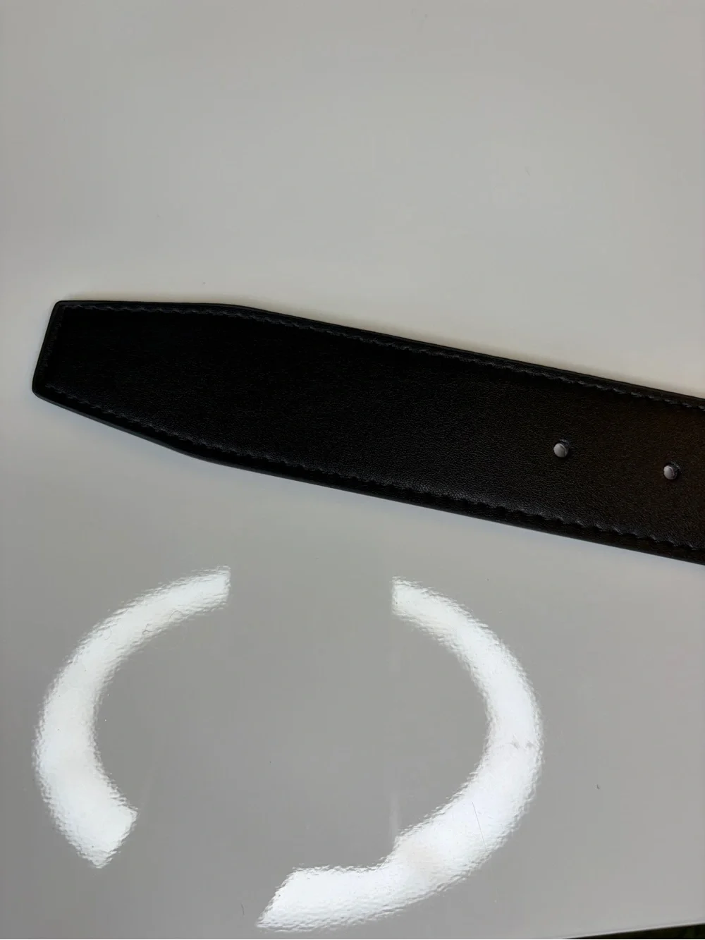 Mens Black and Red Original Genuine Leather Belt Fits Waist 34-36